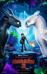 Cartaz oficial do filme Como Treinar o Seu Dragão 3