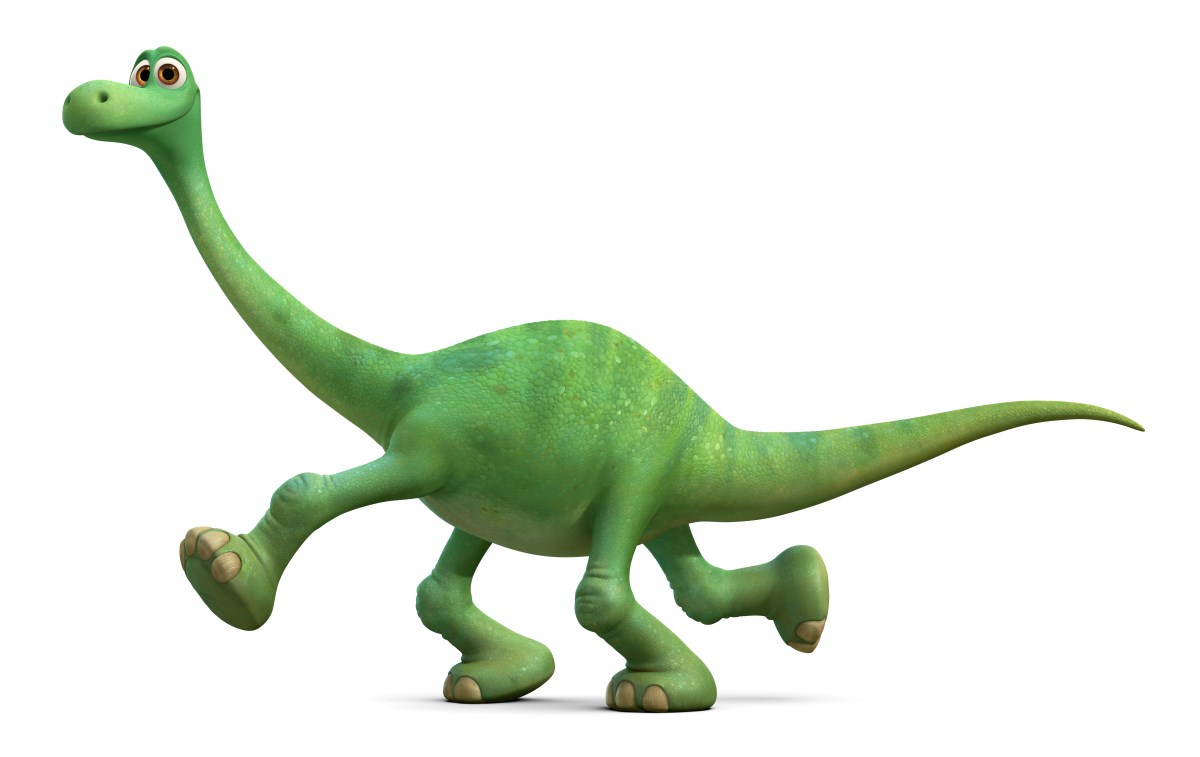 Um personagem de desenho animado do filme o bom dinossauro