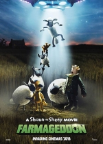 Cartaz oficial do filme Shaun o Carneiro: O Filme – A Fazenda Contra-ataca