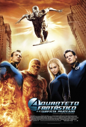 Cartaz oficial do filme Quarteto Fantástico e o Surfista Prateado 