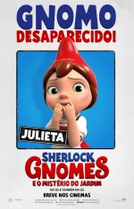 Cartaz oficial do filme Gnomeu e Julieta: O Mistério do Jardim